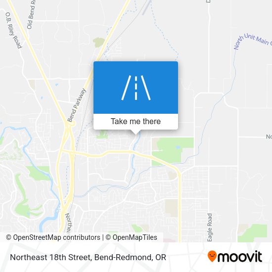 Northeast 18th Street map