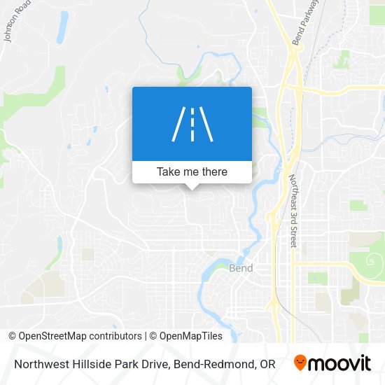 Northwest Hillside Park Drive map