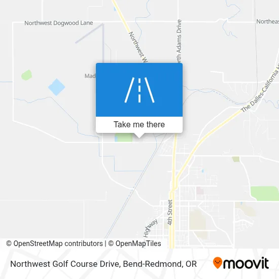 Northwest Golf Course Drive map