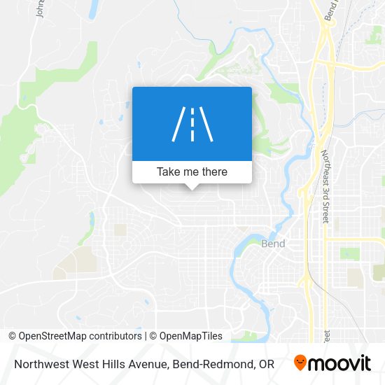 Northwest West Hills Avenue map