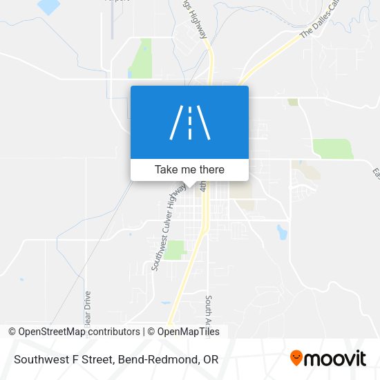 Southwest F Street map