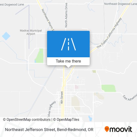 Northeast Jefferson Street map
