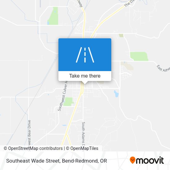 Southeast Wade Street map