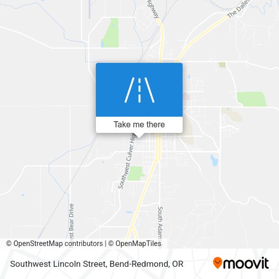 Southwest Lincoln Street map