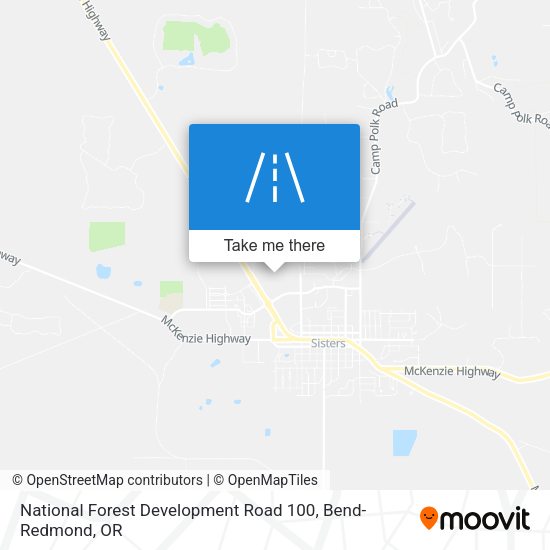 National Forest Development Road 100 map