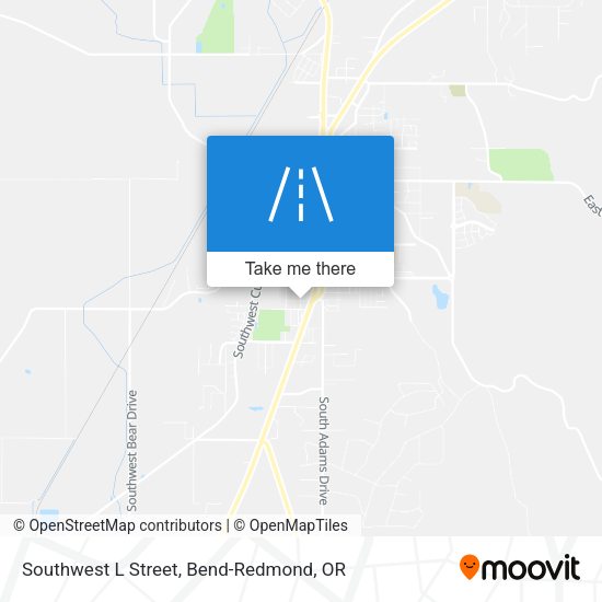 Southwest L Street map