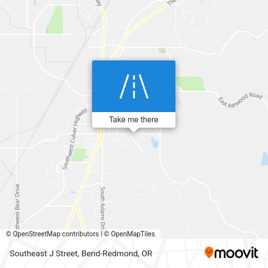 Southeast J Street map