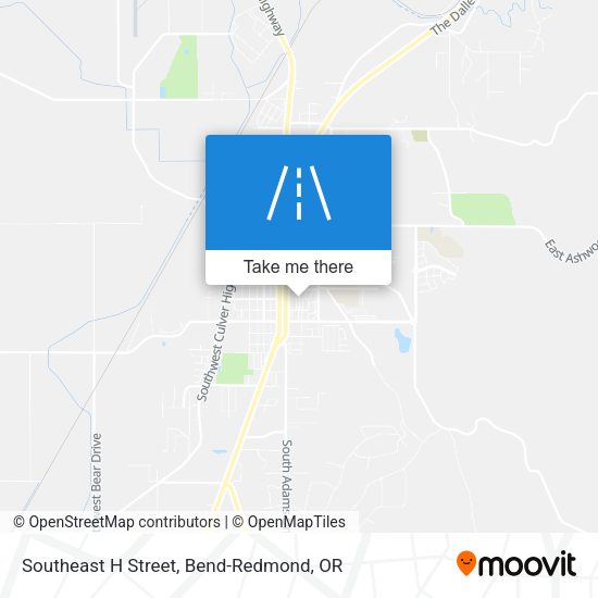 Southeast H Street map
