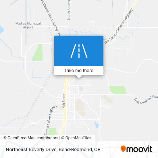 Northeast Beverly Drive map