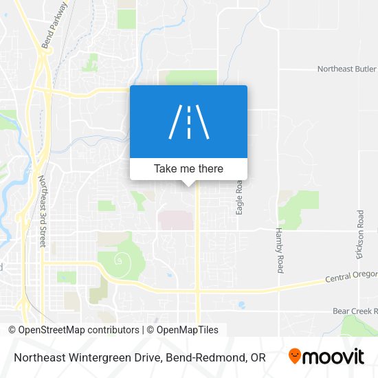Northeast Wintergreen Drive map