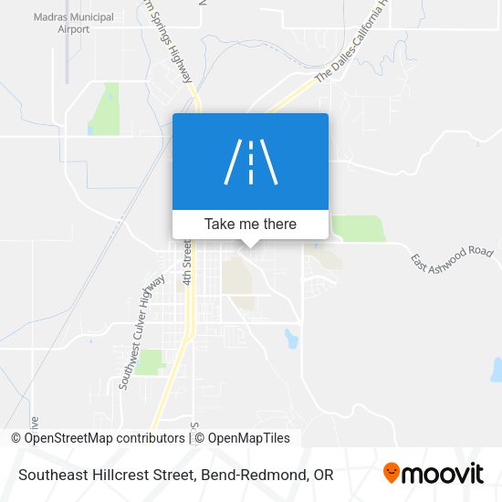 Southeast Hillcrest Street map