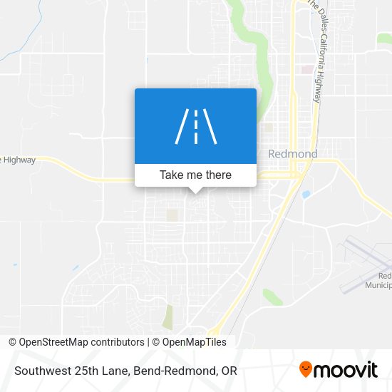 Southwest 25th Lane map