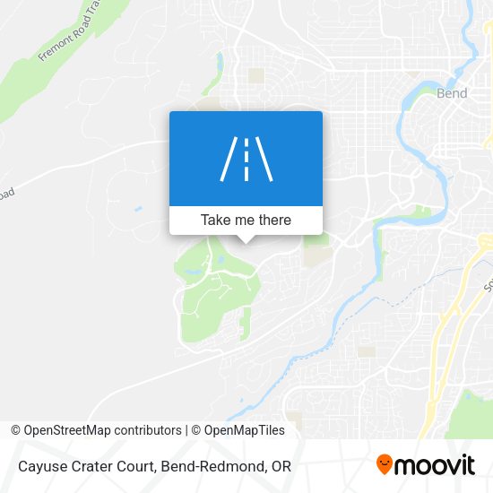 Cayuse Crater Court map