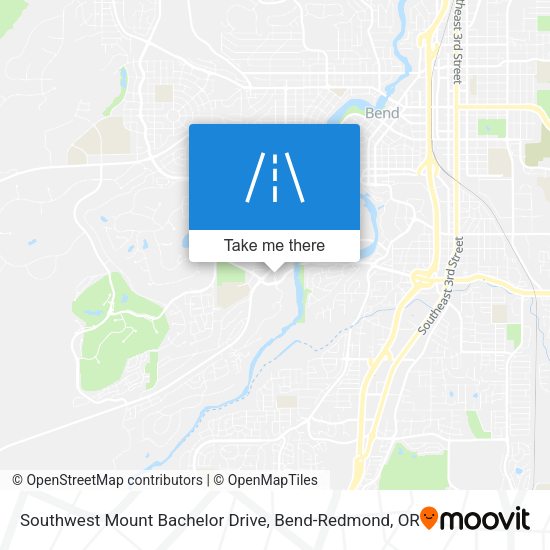 Southwest Mount Bachelor Drive map