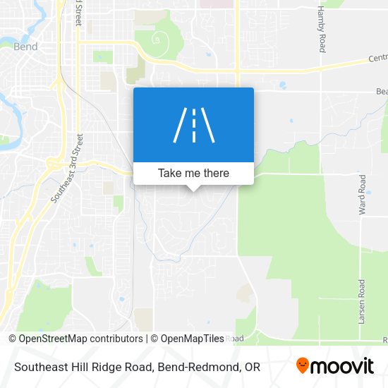 Southeast Hill Ridge Road map