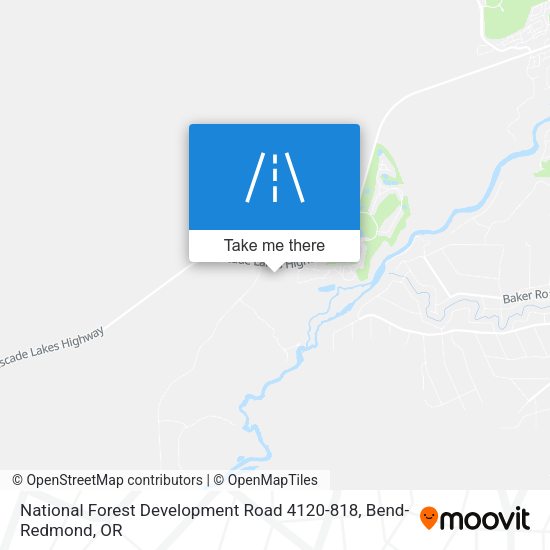 National Forest Development Road 4120-818 map