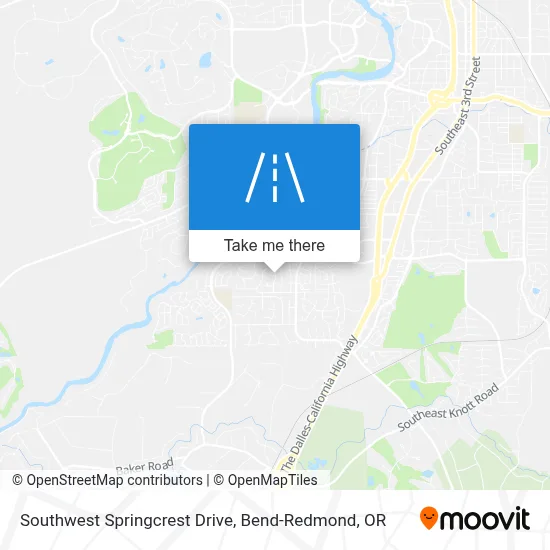Southwest Springcrest Drive map
