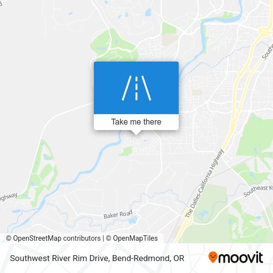 Southwest River Rim Drive map
