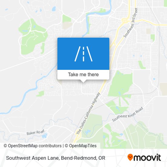 Southwest Aspen Lane map