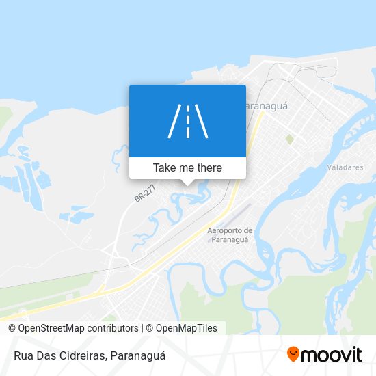 Rua Das Cidreiras map