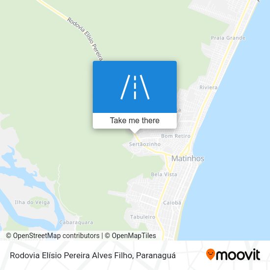 Rodovia Elísio Pereira Alves Filho map