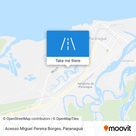 Acesso Miguel Pereira Borges map