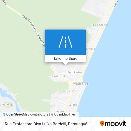 Rua Professora Diva Luíza Bardelli map
