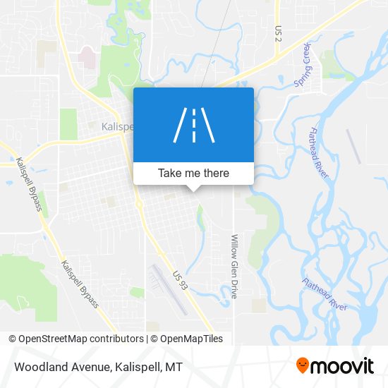 Woodland Avenue map