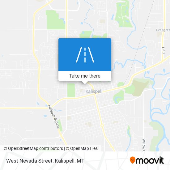 West Nevada Street map