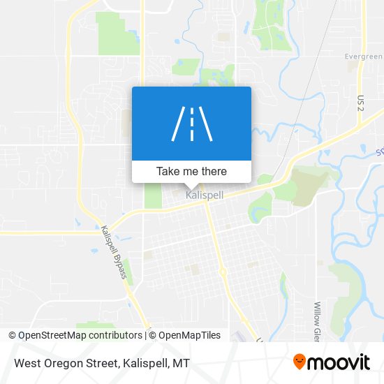 West Oregon Street map