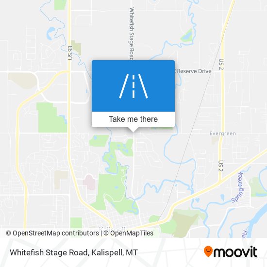 Whitefish Stage Road map