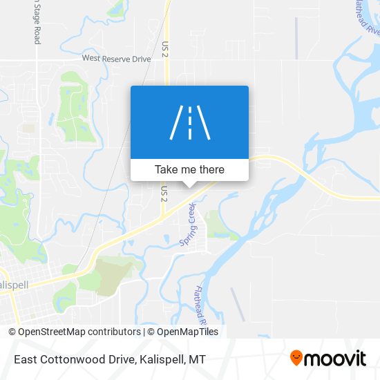 East Cottonwood Drive map