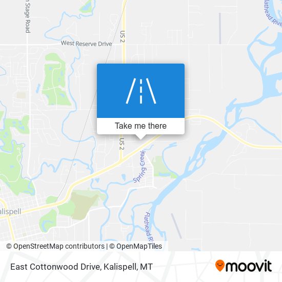 Mapa de East Cottonwood Drive