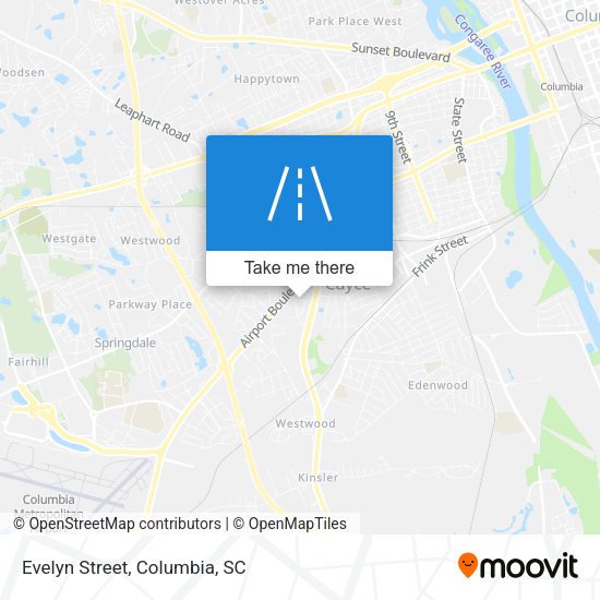 Evelyn Street map