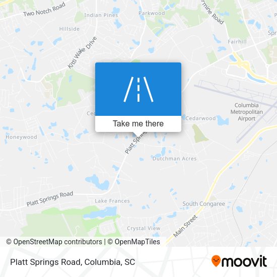 Platt Springs Road map