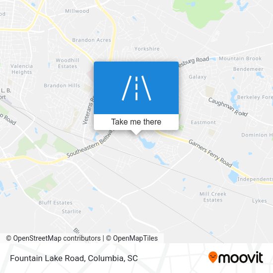 Fountain Lake Road map