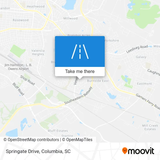 Springate Drive map