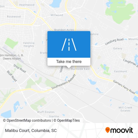 Mapa de Malibu Court
