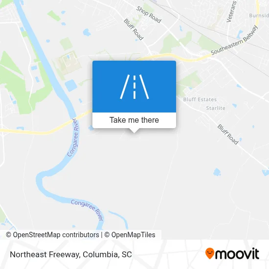 Northeast Freeway map
