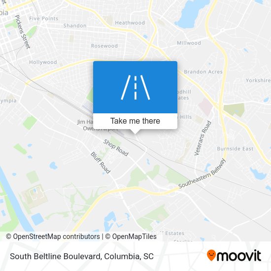 South Beltline Boulevard map