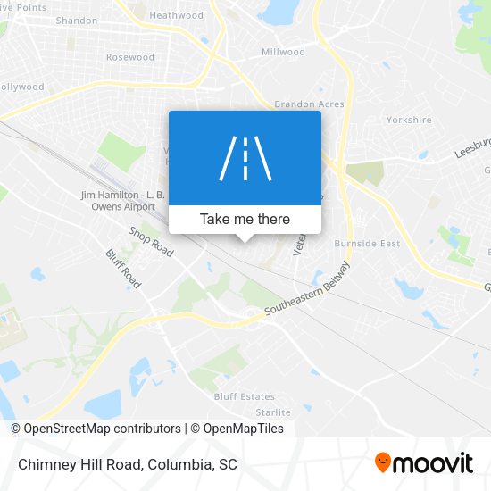 Chimney Hill Road map