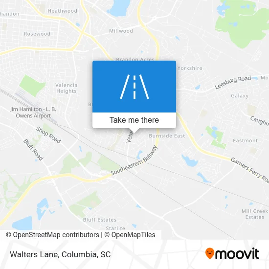 Walters Lane map