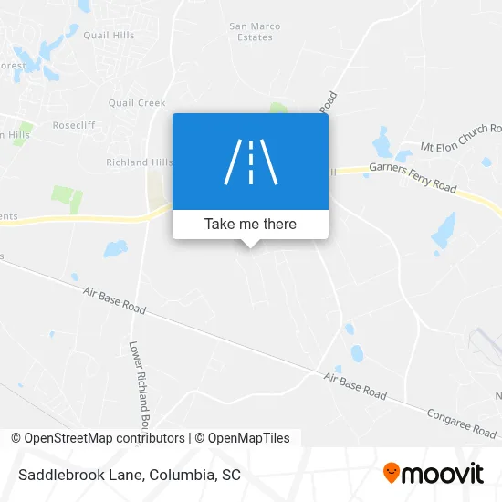 Saddlebrook Lane map