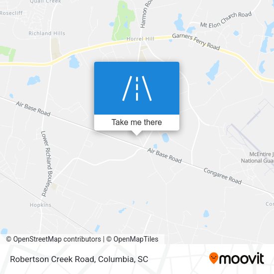 Robertson Creek Road map