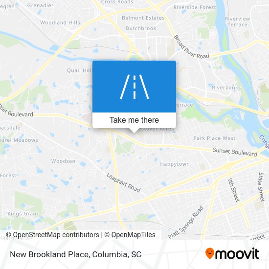 New Brookland Place map