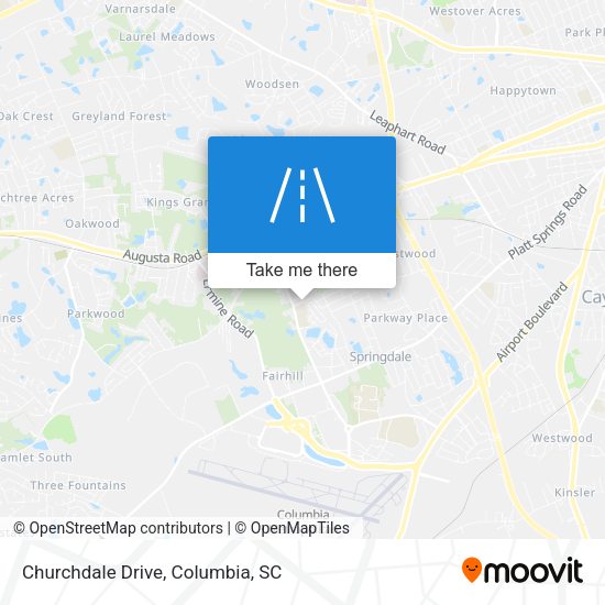 Mapa de Churchdale Drive