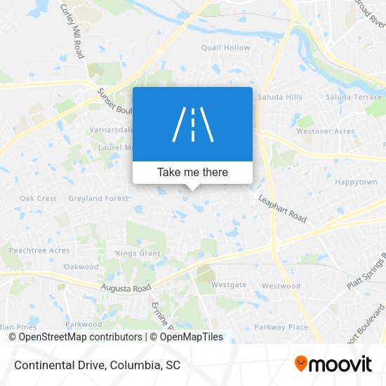 Continental Drive map