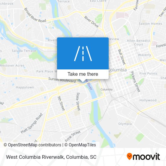 West Columbia Riverwalk map