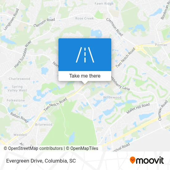 Evergreen Drive map