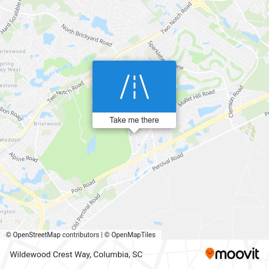 Wildewood Crest Way map